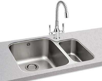 CARRON PHOENIX IBIS 150U UNDERMOUNTED POLISHED STAINLESS STEEL SINK R/H, 122.0284.074
